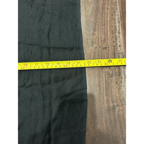 Elegant Fringe Trim Scarf Black One Size Rectangle Neck Wrap Shawl Outdoor Cozy - Picture 5 of 6